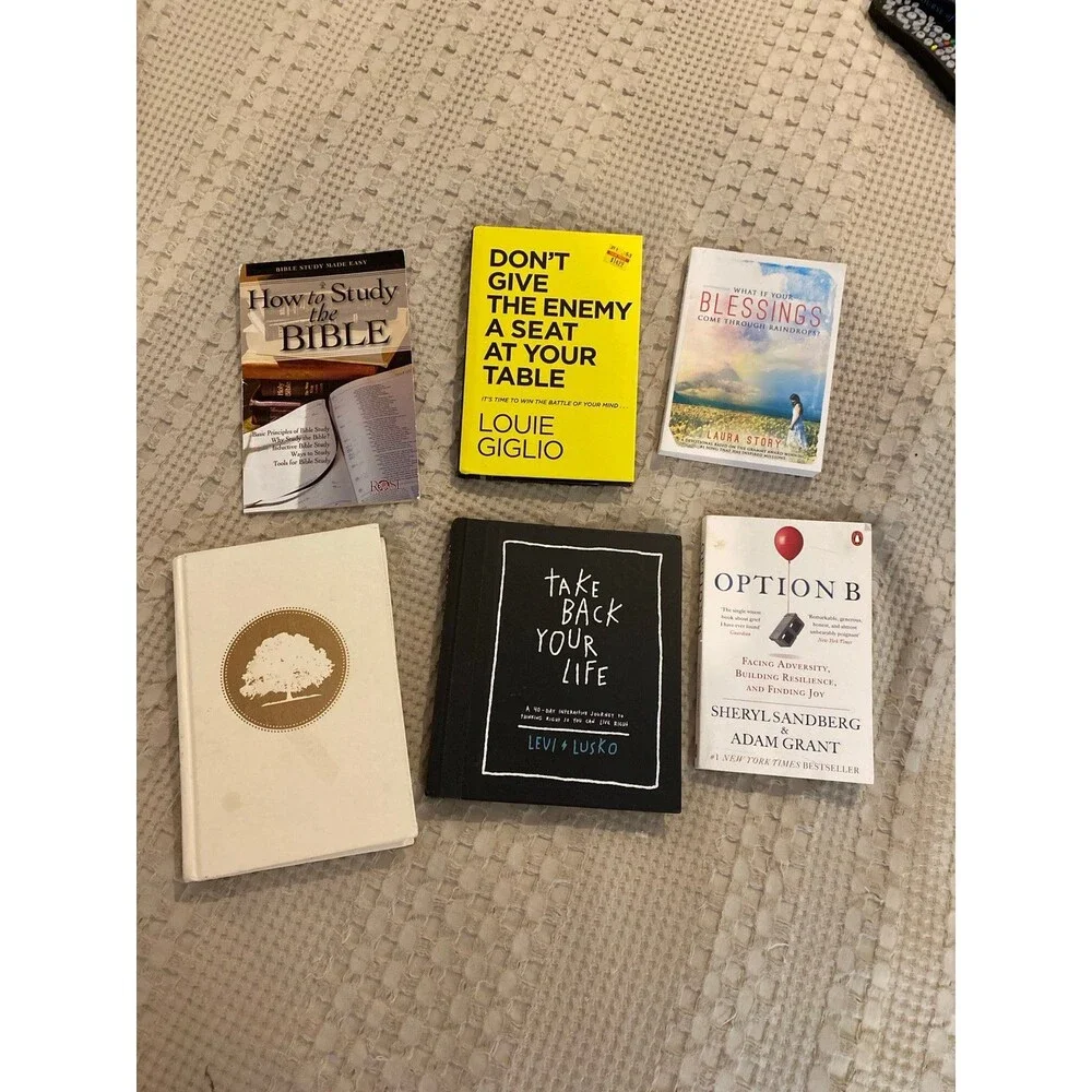 Bundle 6 Books Dave Ramsey Laura Story Grant Giglio Study Bible Life Blessings